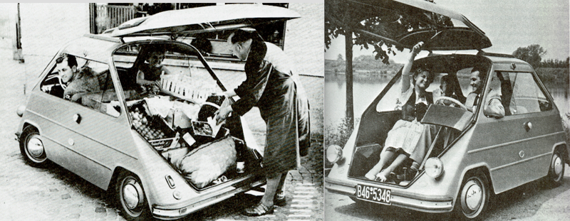 Illustration for article titled Don't Look At Me While I'm Driving: The ZĂĽndapp Janus
